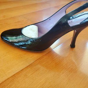 Audley London Black Patent Leather Heels, EU 37.5
